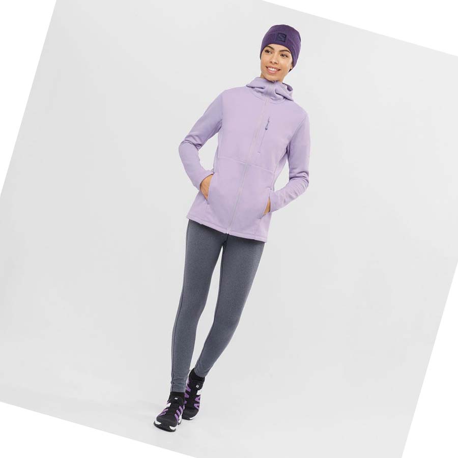 Salomon ESSENTIAL XWARM Kadın Kapüşonlu Sweatshirt Mor | TR 2502TCE